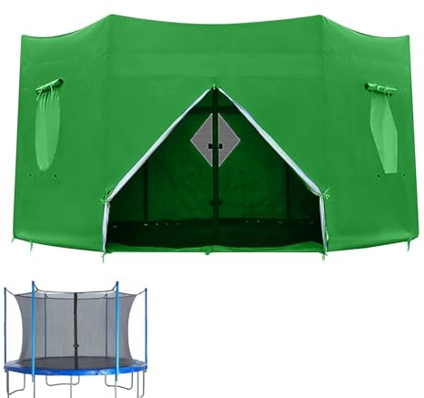 Funda para Tienda de Trampolín Impermeable, Cubierta Protectora Resistente para Cama Elástica Exterior, Cubierta De Tienda De Cama Elástica (10 pies a 6 Pulgadas)
