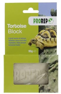 ProRep Tortoise Calcium Block 95g | Vegetables & Prickly Pear | Supports Strong Shell & Bone Growth | Complementary Calcium Feed | Hermanns, Horsfield & Mediterranean Tortoises