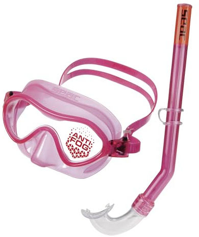 SEAC Baia Set da Snorkeling con Maschera Antifog e Tubo, Sicuro e Resistente