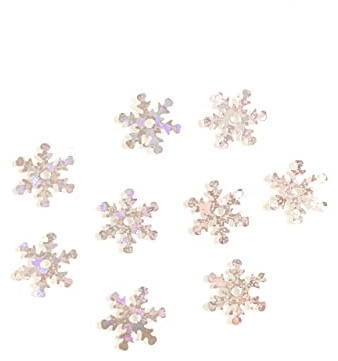 Angel Malone 10g/1200pcs of 7mm Silver Hologram PET Snowflake Sequins Christmas Confetti Card Making, Scrapbooking, Sewing, Wedding Favors - UK Seller