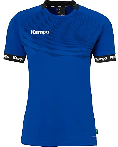 Kempa Wave 26 Shirt Women pour Femmes et Fille - Tee Shirt t-Shirt de Sport à Manches Courtes Vetement Fonctionnel Handball Gym Jogging Running Maillot - élastique et Respirant