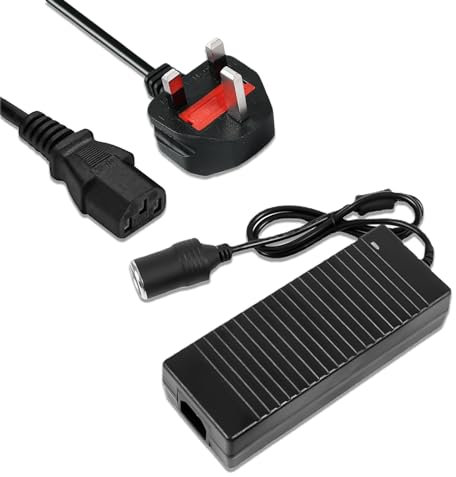 180 W 15 A Car Power Supply Adapter Cigarette Lighter Socket 220 V to 12 V Voltage Converter Car Power Supply Charger for Car Vacuum Cleaner, Portable Coolbox