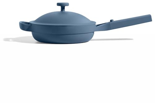 Our Place Mini Always Pan 2.0-22cm (1.1L) Nonstick, Toxin-Free Ceramic Cookware | Patented 10-in-1 Aluminum Frying & Sauté Pan | Safe for Oven, Induction & All Cooktops up to 232°C | Blue Salt