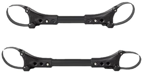 RORPOIR 2Pcs Universal Twin Baby Stroller Connector, Adjustable Prams Connectors for Double & Tandem Pushchairs, Easy Installation for Outdoor Use, Black