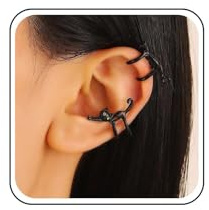 Inateannal Gato Ear Cuff Pendientes Negro Gato Ear Cuff Wrap Pendientes Gato Cuff Escalador Animal Oreja Cartílago Pendientes Lindo Gatito No Piercing Crawler Pendientes Joyería Para Las Mujeres