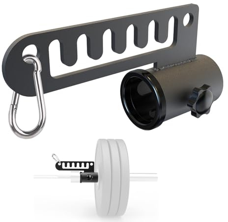 J Bryant Belt Squat & Landmine Attachment for 50mm Barbell Bar – Sliding Slot for Carabiner, Anti-Scratch Insert, Heavy Duty Home Gym Strength Training Equipment