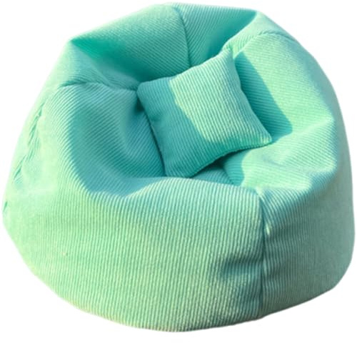 kwoifioy Tiny Bean Bag Sofa With Cushioned Seat Decorative Tiny Furniture For 15-17cm Action Figures Collectible Display Piece Soft Fabric Doll Couch For Display