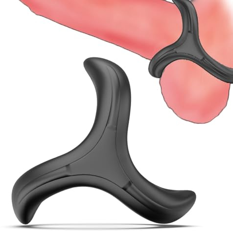 UIEXAY Triangolo Anelli Pene, Pleasure Ring, Anello Pene, Anelli per Pene e Testicoli, Set di per un'erezione più lunga e più piena