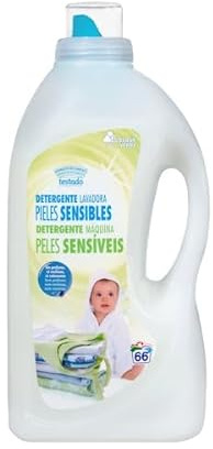 Bosque Verde Sensitive Skin Liquid Laundry Detergent, 1.98L per Bottle, 66 Washes, Marseille Soap Scent, Phosphate Free, Natural, Pack of 3
