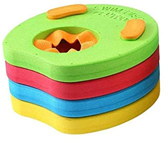 Generic Kids Arm Float Discs Swim Float Safe EVA Foam Non Inflatable Buoyancy Rings for Children Swimming Aid 3 to 6 Years Old 18.6cm Diameter 4 Pack Colorful