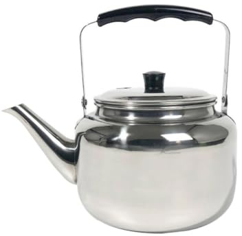 SKISUNO Tetera Casera de Acero Inoxidable Fondo Resistente al Calor y Silbato, Hervidor de Agua de 3l para Cocina y Duradera