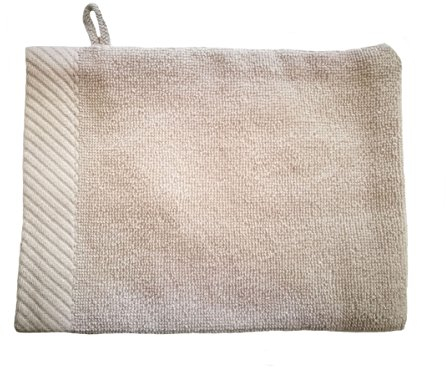 Enetal Natur&Frottierwaren 4 Stück Waschlappen Bio-Baumwolle Waschhandtuch Waschhandschuh Waschtuch Seiftücher 450gr/m² Saugfähig (beige)