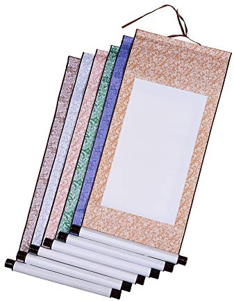 WANDIC Leere Hängerolle, Set Mit 6 leeren Malrollen Für Chinesische Kalligraphie, Chinesische Papierrollen Für Malerei, Kalligraphie, Kunst