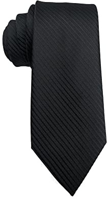 Wehug Corbata de seda tejida de seda clásica de los hombres Corbata de cuello Jacquard Corbata para los hombres, Negro