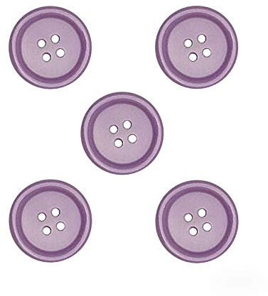 Libiline 100pcs Resin Button Solid Color 4Holes Craft Clothe Sewing Card Making Sweater Shirt (Purple, 1(25mm))