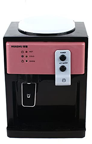 Distributore di acqua elettrica in piedi per bevande calde fredde, a casa, con regolazione automatica della temperatura, può essere posizionato in ufficio, sulla scrivania, sul bar (oro rosa)