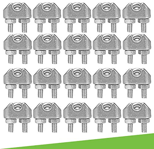 parpyon® Pinces et tendeurs pour fil pour étendre le linge d'extérieur, kit de serrage pour fil en acier, tendeurs à vis et œillet, produit italien (20 pinces)