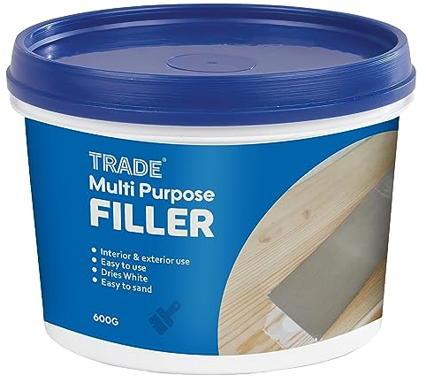 Trade Ready Mixed Filler-Multi-Purpose Wall Filler For Holes, Cracks, Gaps & Overpainting-Interior & Exterior Use-Fast Drying- (1 Kg)