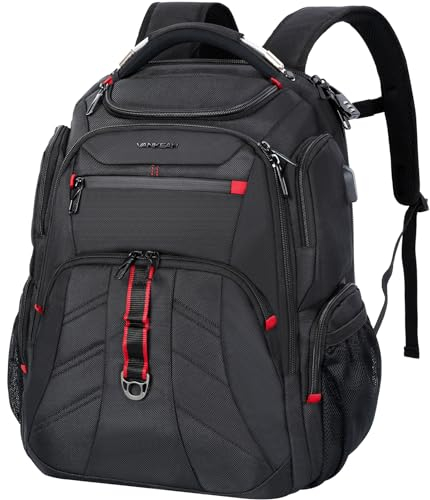 VANKEAN Reise-Laptop-Rucksack, 17,3 Zoll, TSA-freundlich, wasserabweisend, Anti-Diebstahl, XL-Computer-Rucksack mit RFID-Taschen, College-Rucksäcke mit USB-Anschluss für Männer Frauen Business