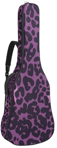 Eslifey Gitarrentasche für Akustikgitarre, mit japanischem Blumenmuster, verstellbar, 101,4 cm, 106,7 cm, Rot, Farbe 4, 42.9x16.9x4.7 in