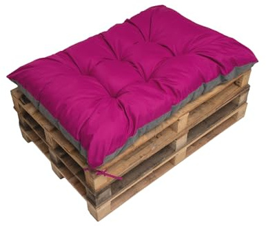 Setgarden Coussins pour palettes, Coussins pour chaises, Coussins pour bancs, grand coussin de sol, coussin de sol pour enfants (120 x 60 cm, Rose)