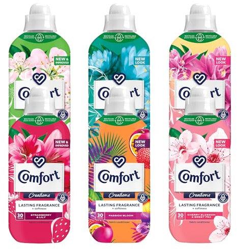 Pick & Mix Any 5 Comfort Creation Concentrated Fabric Conditioner with 100 Days of Long Lasting Fragrance and Softness Intense Liquid Fabric Softener 30 Washes, 900 ml