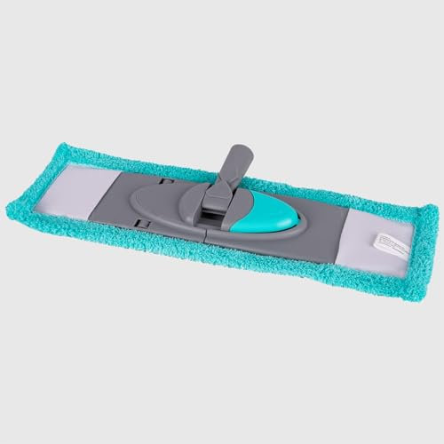 La Briantina Scopa TuttoBrilla Microfibra Liscia - Panno Soffice in Microfibra per Pulizia Delicata e Lucentezza dei Pavimenti – Sistema di Sgancio a Bottone - Snodo Centrale Piatto - Senza Manico