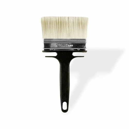 Pincel para papel pintado, cerdas, cerdas sintéticas, mango duradero, práctico cepillo de pasta de corte, adecuado para pintura de pared, manchas, barnices, bricolaje, pintura, puertas, cobertizos,