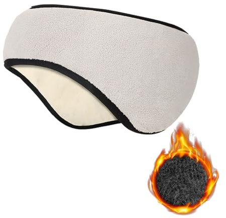 Figarge öronmuffar fleece öronvärmare pannband vinter varma öronskydd för vind vinter öronskydd cykling pannband öronvärmare för skidåkning löpning, GRÅ, En Storlek
