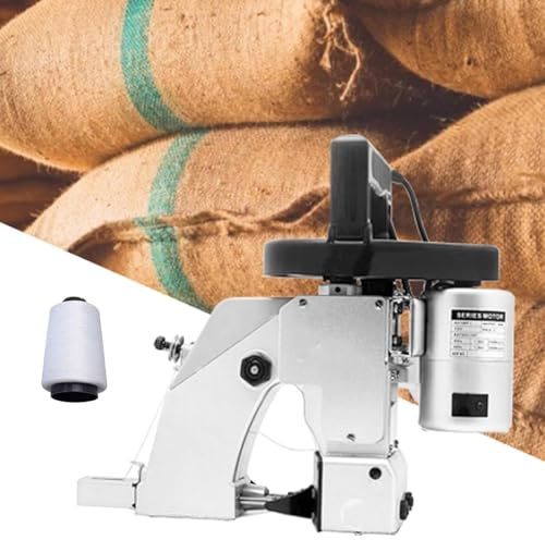 Portable bag sealing machine, double line, automatic woven packaging for burlap