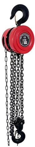 AMEHRU Paranco a Catena con Leva a cricchetto e Gancio for Sollevamento Manuale, ferramenta Industriale, 300 cm, 5 tonnellate