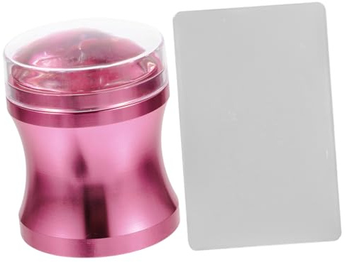 SHERCHPRY Stampino per Nail Art in Silicone e Lega di Alluminio Leggero Multi-Funzionale per Manicure Artistica, Kit per Stamping Unghie Raschietto, per Nail Art e French Tip