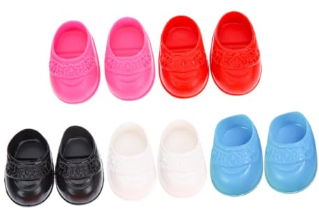 Zapatos para Muñecas Miniatura 5 Pares Plástico, Diseño Realista