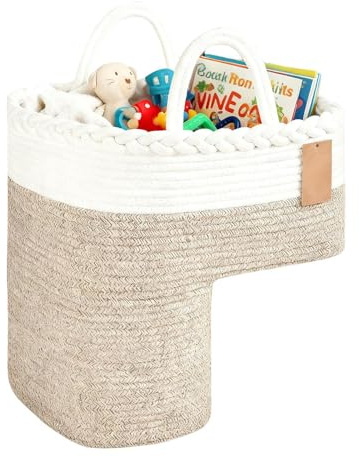 Panier à marches pour escaliers | Organisateur d'escalier pliable tissé avec poignée portable, panier à vêtements sales | Pour la maison, le bureau, l'appartement, les ménagers