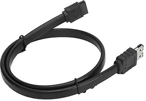 Yechiry Cavo di Prolunga Schermato ESATA a Maschio a Maschio Trasmissione Veloce dei Dati, Compatibile con Dischi Rigidi e SSD, 50 Cm/19,7 Pollici (50 cm)