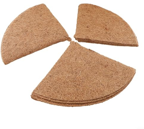 Paquete de 3 discos de mantillo de fibra de coco de 20 a 60 cm, árbol de fibra natural para anillos para controlar la retención de humedad del suelo, protección de plantas de jardín (46 cm)