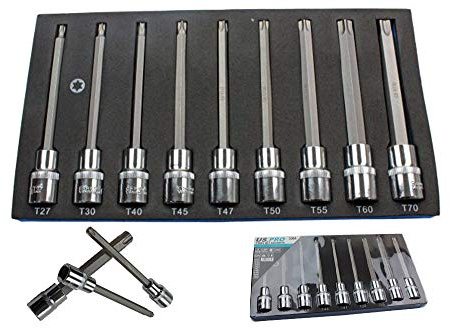 US Pro Bergen Lot de 9 douilles Torx 1/2 DR 140 mm