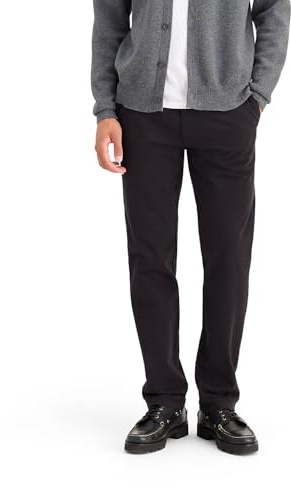 Dockers Fritidsbyxor för män, Svart, 40W x 34L