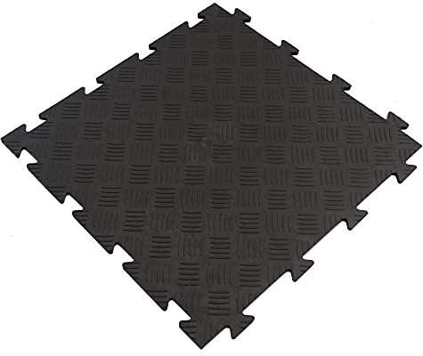 Art Plast Baldosa plástica para Suelo (jardín, terraza, Piscina, Camping, balcón, Exterior) Negro TENAX, 50x50x1 cm (Neto: 48,3x48,3 cm) 1m²: 4,3 láminas