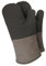 UKCA Certified Oven Gloves/Mitts - Pack of 2 : Heat Resistant with Non-Slip Silicone Exterior : Cooking - Baking - Kitchen - BBQ (Grey)