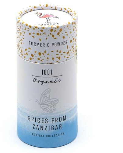 1001 Organic Kurkuma-Pulver aus Sansibar (45 g) - frischer Kurkuma gemahlen - aromatisches Gewürz - Curcuma - Turmeric Powder - für Goldene Milch - ideal für asiatische Gerichte