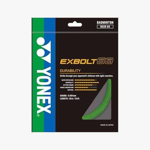YONEX Exbolt 68 Badminton String (Lime Green)