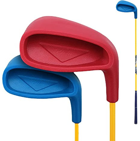 Golfklubbsjärn med kolskaft, #7 golfjärn för barn, junior, pojkar, flickor, golfklubba för nybörjare (3-5 år, röd klubb)