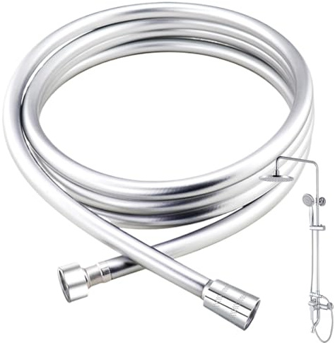 Handheld Smooth Shower Hose, Replacement Shower Hose, Water Heater Hose Flexible, Anti Kink for Shower Head Water Pipe Simple Connection 150x1.4x3cm