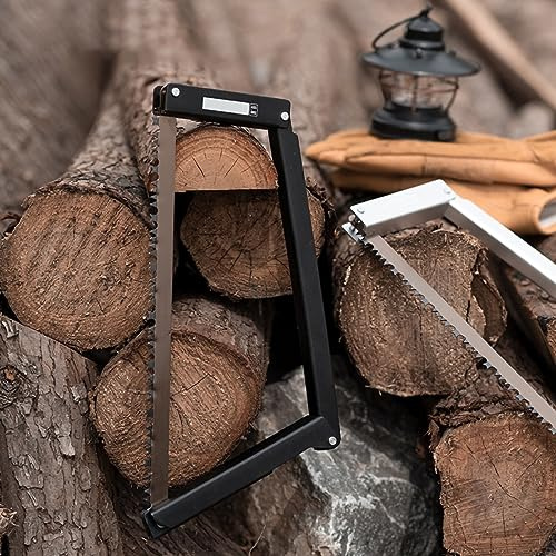 Alomejor Folding Handsaw 12.6 Inch Portable Hand Saw Compact Handheld Saw with High Manganese Steel Vane/Wing and Ergonomic Handle for Outdoor Camping Woodworking Survival (Black)