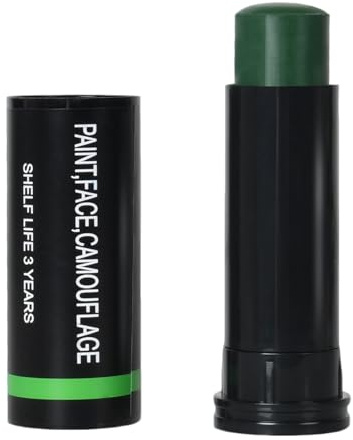 Green Face & Body Paint Stick Waterproof Washable Full-Coverage Cream Makeup, Eye Face Body Paint Stick for Sports (Baseball, Softball, Football), Halloween, St. Patrick's Day, SFX Cosplay & Carnival