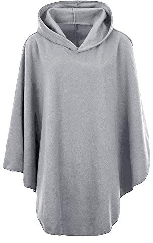 KK Fashion Lines Ladies Womens Fleece Poncho Capes Hooded Anti Pill Fleece Cosy Winter Warm