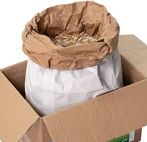 Jumbogras® Kleintier-Einstreu aus Miscanthus/Elefantengras/Chinagras-Häcksel, extrem saugfähige Häckselgut-Streu, günstige Stroh- u. Sägespäne/Holzspäne-Alternative für sauberen Käfig (13-Liter Sack)