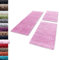 Carpettex Bettumrandung Schlafzimmer 3teilig Shaggy Teppich Hochflor Einfarbig Pink Bettset:2 mal 60x110 + 1 mal 100x200 - Bettvorleger Schlafzimmer Läuferset Weicher Flauschig Bettumrandung Teppich