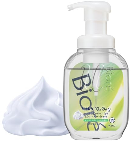 Biore U The Body Foaming Type Healing Botanical Scent, Pump 18.9 fl oz (540 ml), Highly Lubricating Formula Fresh Cream Foam, Body Soap, Refreshing Healing Botanical Scent
